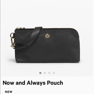 Lululemon now and always pouch black/ gold
